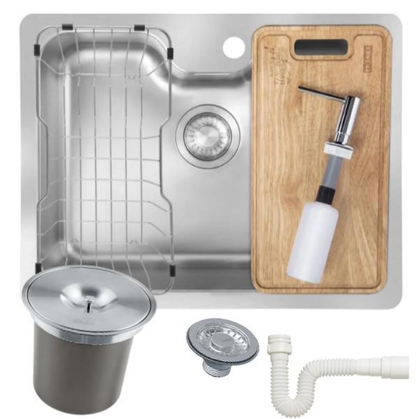 Cuba  Cozinha Franke Inox Gourmet Alto Padrão 54,5x41,5 Com Acessórios e Lixeira De Embutir Pia