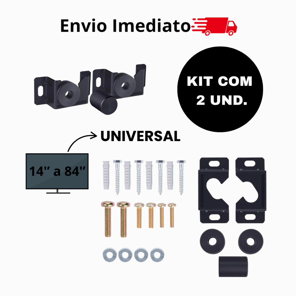 Suporte Para TV De Parede Universal Fixo Smart LED LCD 4K Parede Painel De 14” Até 84” Polegadas