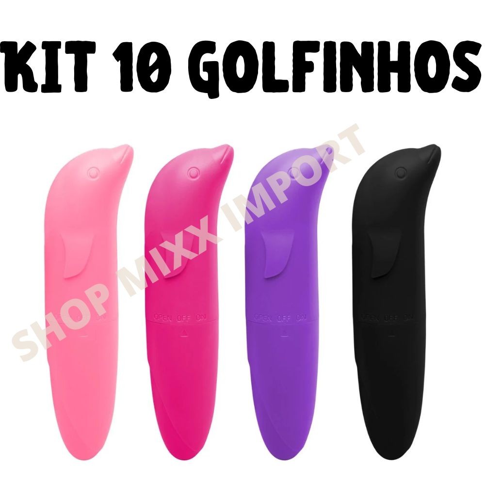 Kit 10 Vibrador Golfinho Liso Ponto G Revenda SEX SHOP em Oferta na Shopee