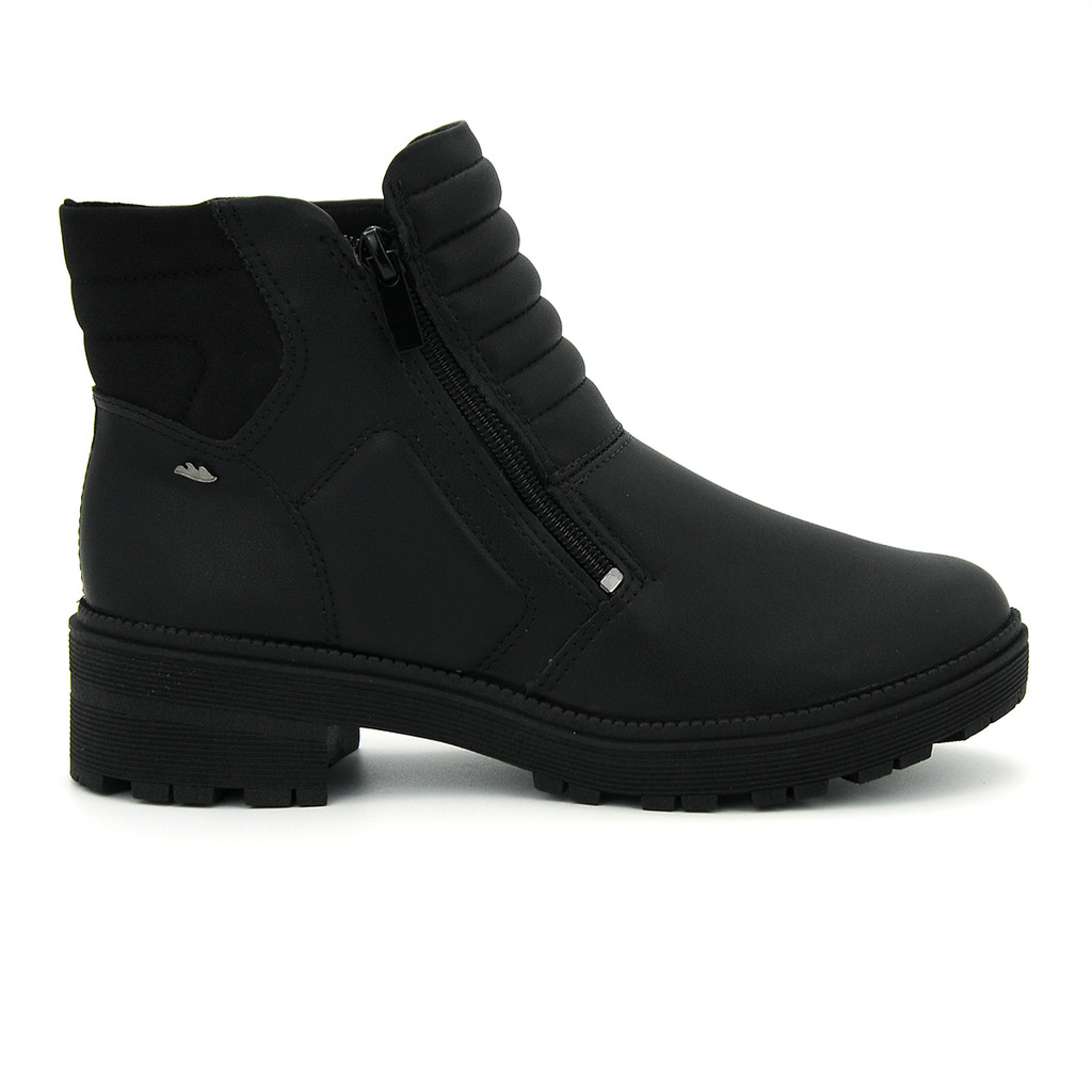 Bota Feminino Dakota G5653 Salto Tratorado Grosso Ziper Cano Baixo