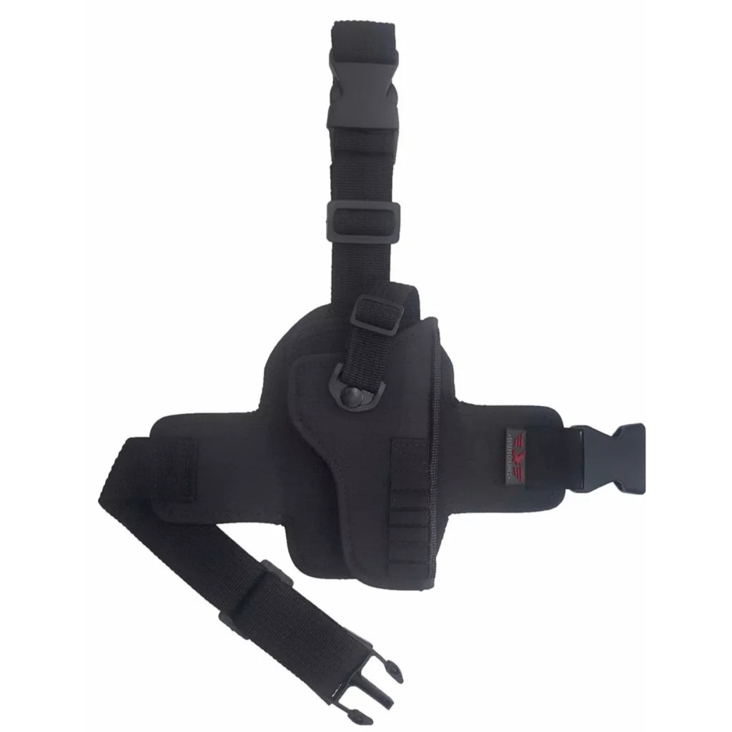 Coldre Tático De Perna Robocop 38 Revolver Escolta Segurança 3, 4 e 5 Pol. Com Porta Muniç. - Desert Coldres
