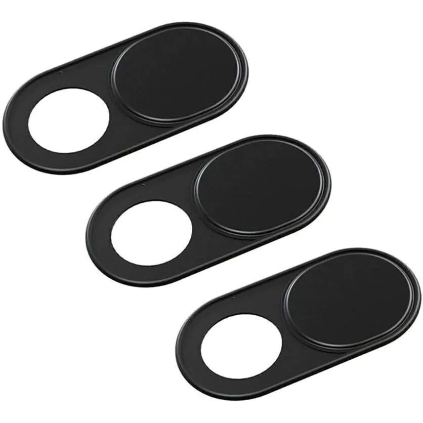 Kit Protetor Tampa Anti Espião para Câmera Webcam de Macbook Notebook Anti Espião Preto