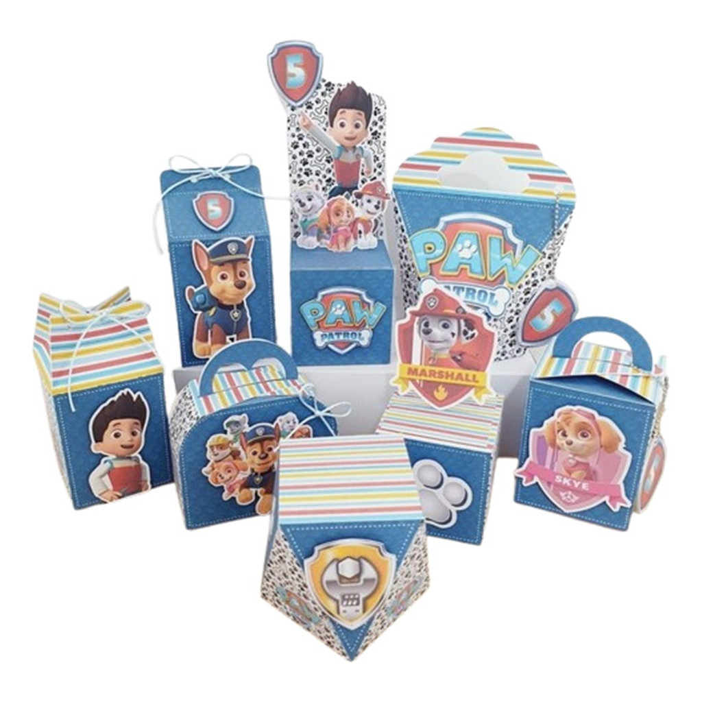 Caixinhas Lembrancinhas Patrulha Canina Aniversário Festa - Personalizados Patrulha Canina papelaria personalizada