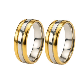 Par Alianças 6mm Banhada Ouro 18k Friso Prata Tradicional Casal Luxo Anel em Oferta na Shopee