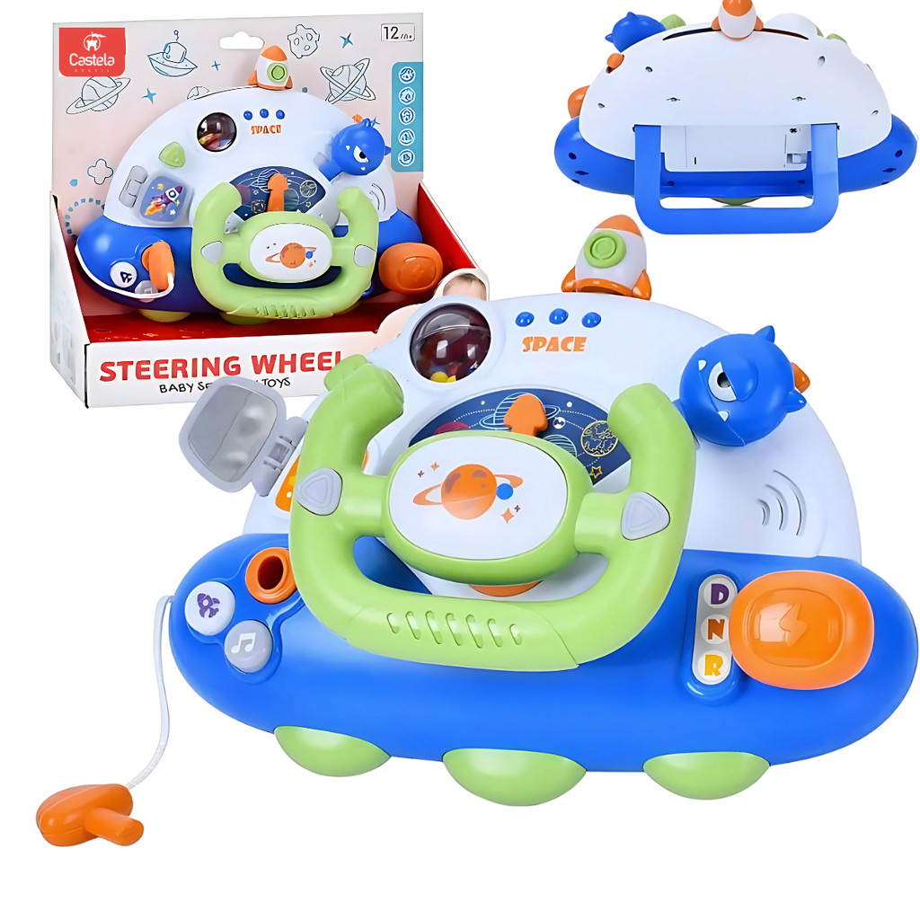 Volante Musical Interativo Infantil Luz e Som - Castela em Oferta na Shopee
