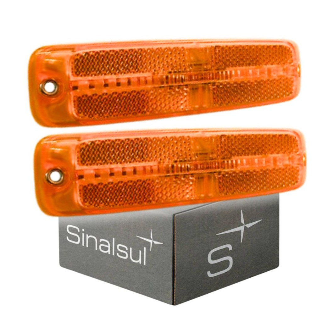 Par Lanterna Posição Lateral Retrorrefletor LED Amarela em Oferta na Shopee