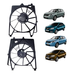 Defletor Da Ventoinha Renault Sandero 2007 A 2012 Com Ar