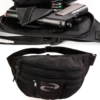 Pochete Tática Cintura C/ Coldre Velado Universal Saque Rápido 3 Bolsos Fox boy em Oferta na Shopee