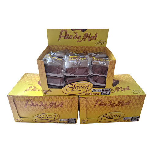 Pão De Mel C/ Chocolate Siareg Caixa C/ 54 Unid Atacado em Oferta na Shopee