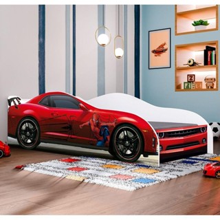 Cama Carro Infantil Personagens MDF Vermelho em Oferta na Shopee