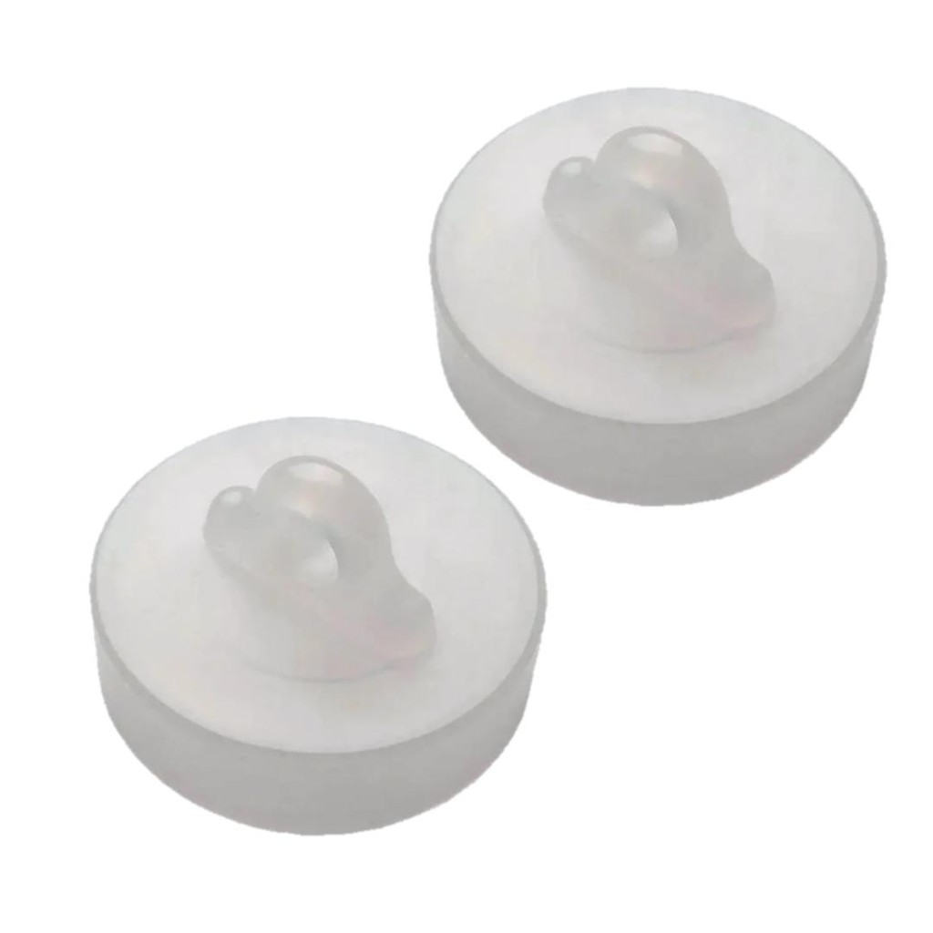 Kit 2 Tampa Tanque Tampinha Tampão Para Pia Valvula Cuba Lavatório Pia Banheira Pequena Plástico Cor Branco