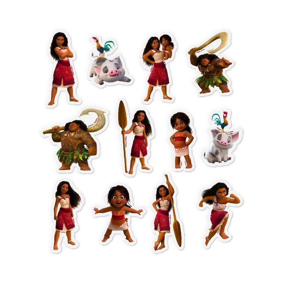Mini Personagens Decorativos - Moana 2 - 12 unidades - Regina - Rizzo em Oferta na Shopee