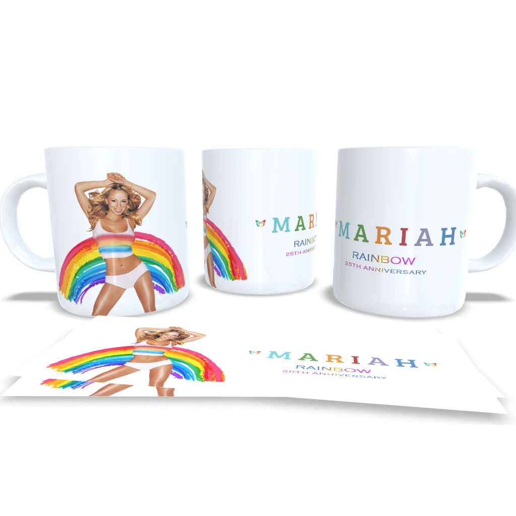 Caneca Cerâmica Mariah Carey - Rainbow - Edição Especial 25 anos - 25th Anniversary - Edição Limitada