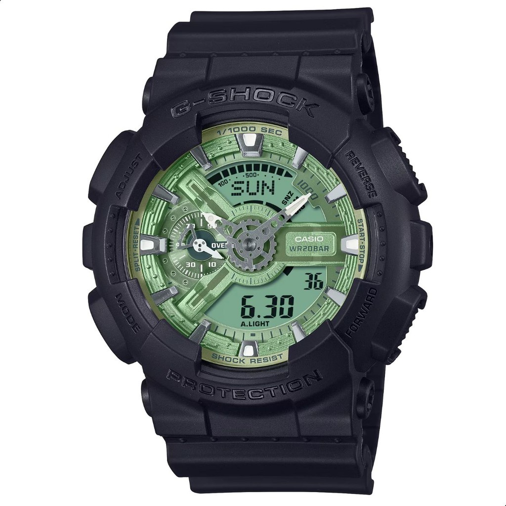 Relógio Masculino Casio G-Shock Verde Original Presente Namorado GA-110CD-1A3DR