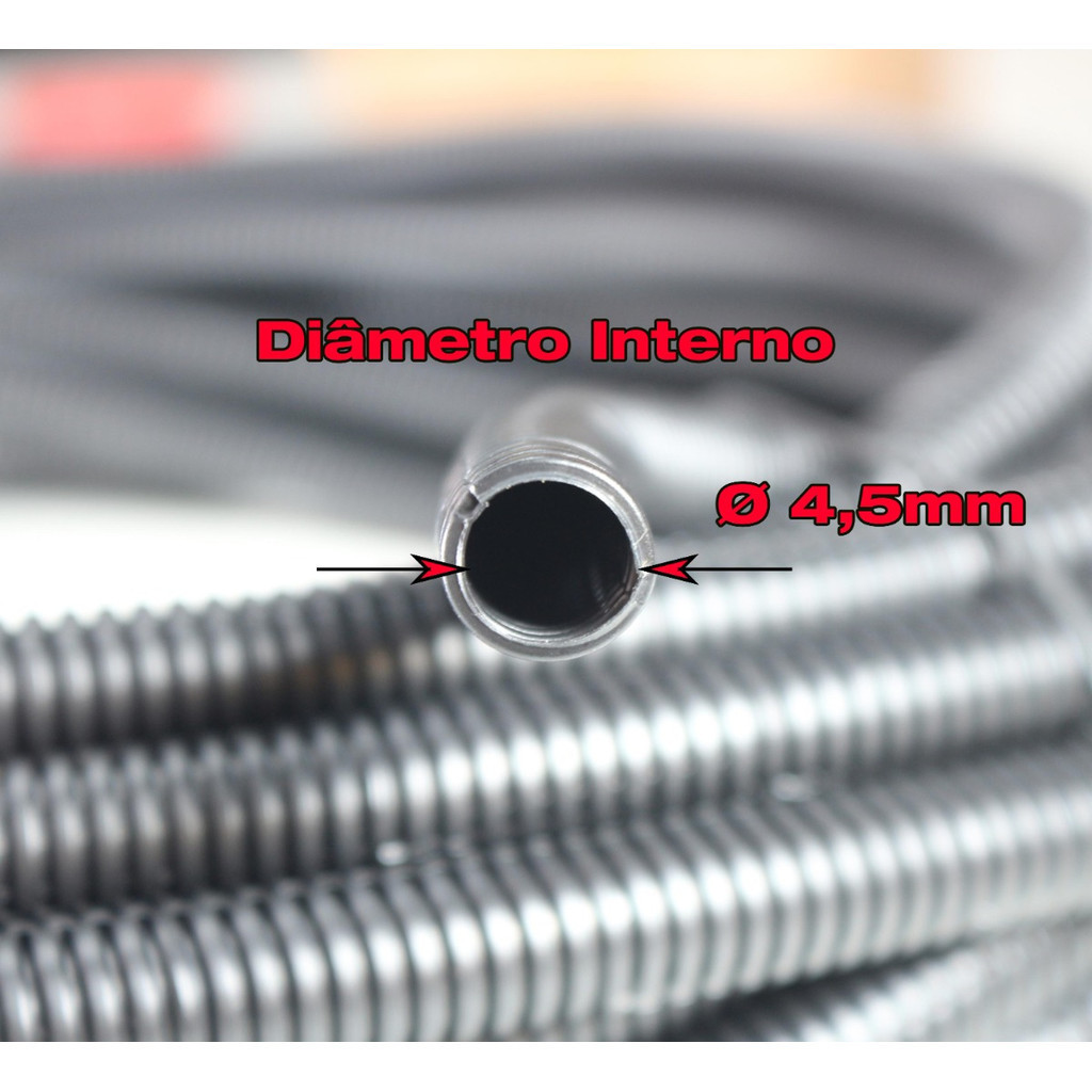 Espaguete Conduite Corrugado 4,5mm (3/16) 20mts