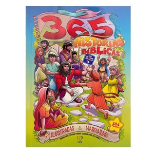 365 Histórias Bíblicas | Ilustrada e Narradas | Brochura em Oferta na Shopee