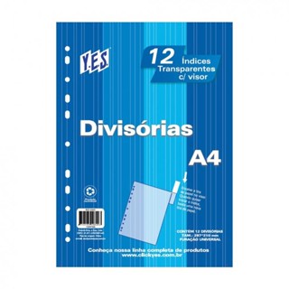 Divisória cristal A4 12 projeções com visor 12INTBA-CR Yes em Oferta na Shopee