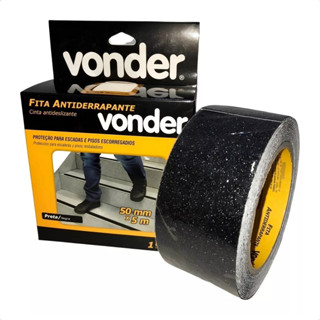 Fita Antiderrapante 50mmx5m Escada Piso Adesivo Preta Vonder em Oferta na Shopee