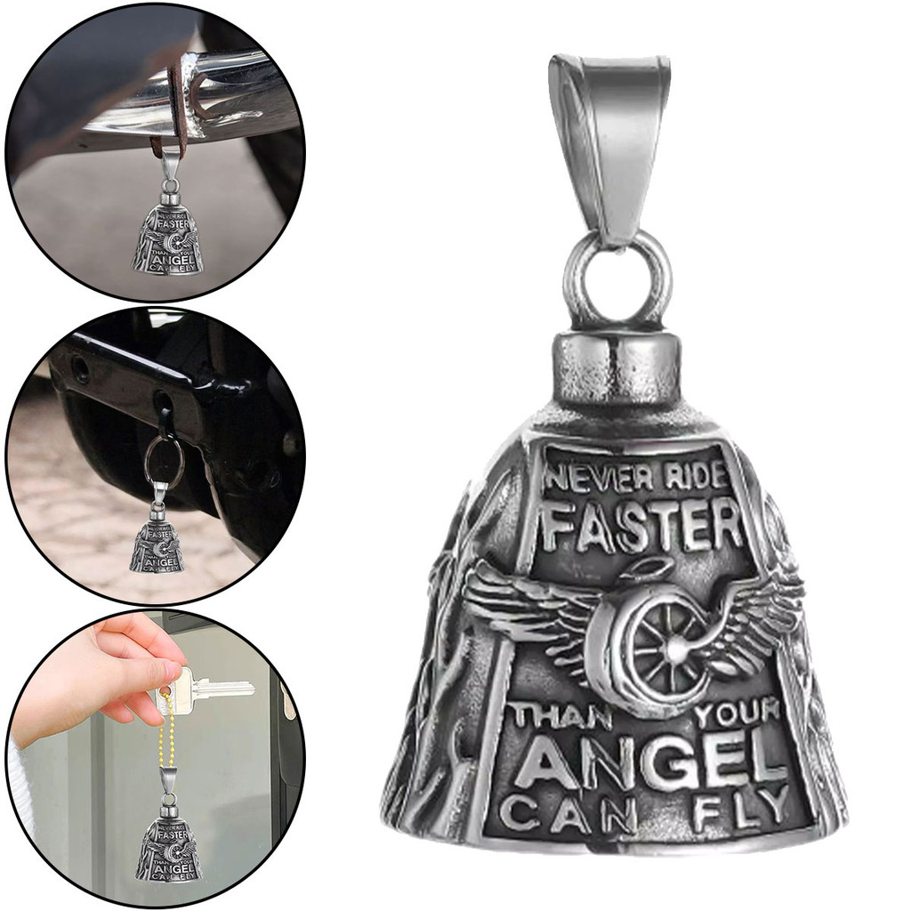 Criativo Motocicleta Bicicleta Sino Anjo Asa Roda Nunca Andar Mais Rápido Do Que Seu Pode Voar Charme Mãe Estrada Presen em Oferta na Shopee