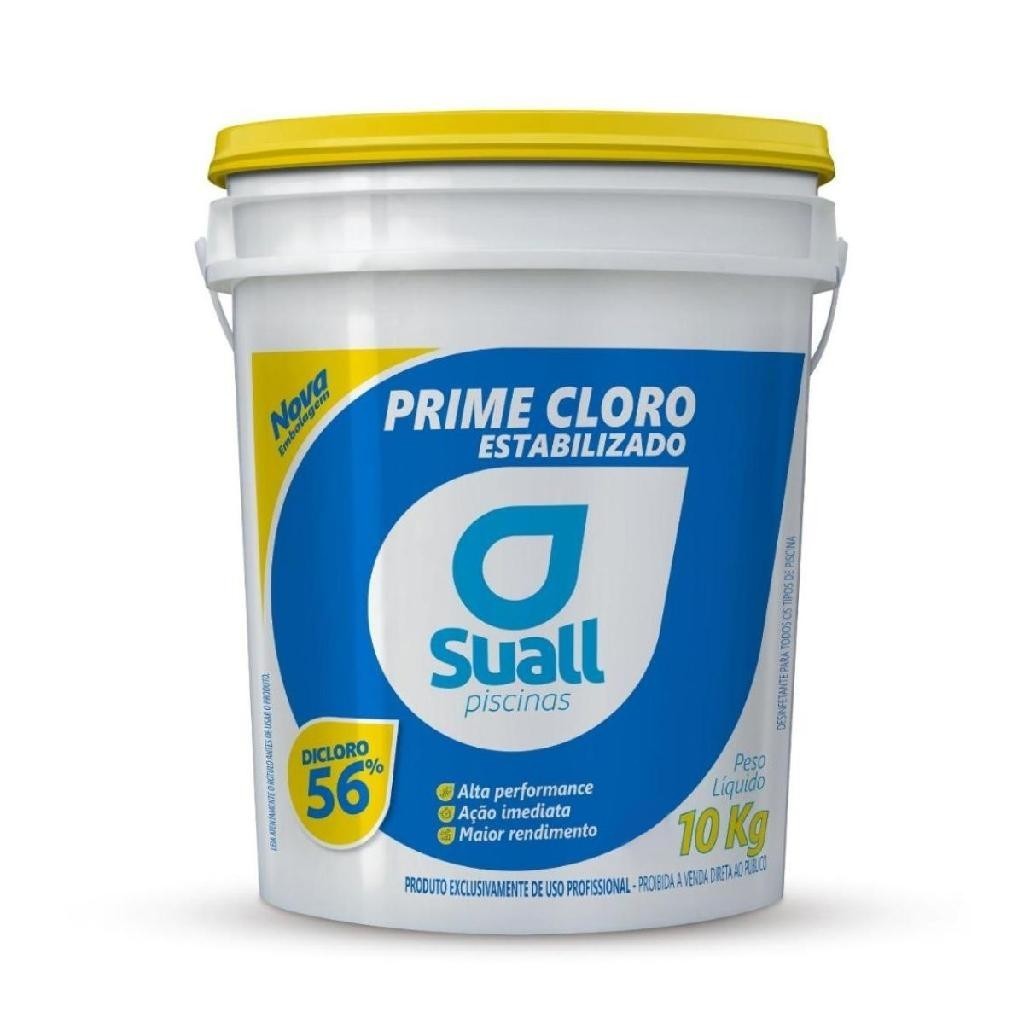 Cloro Granulado 56% Ativo Estabilizado Prime 10kg Suall em Oferta na Shopee