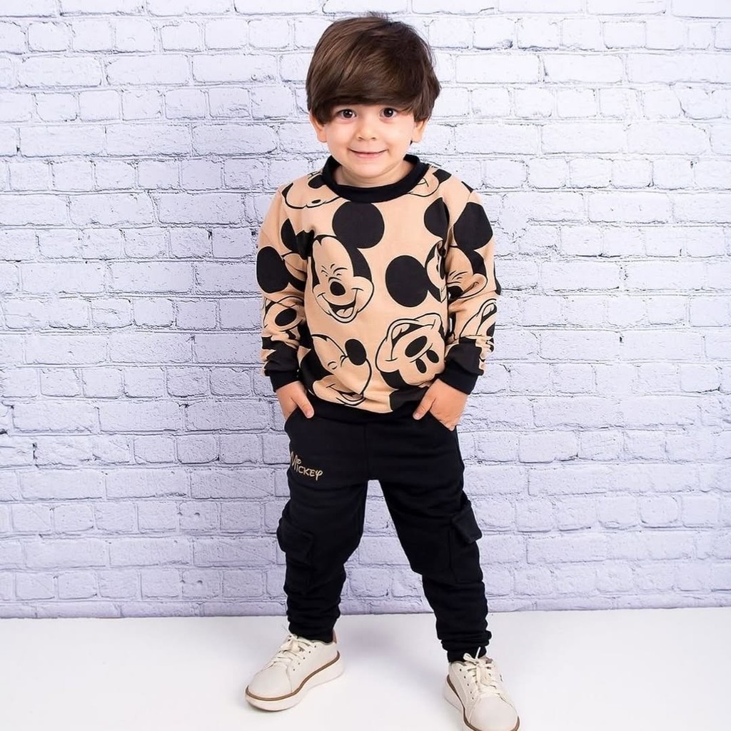 Conjunto moletom infantil menino - blusa e calça em moletom