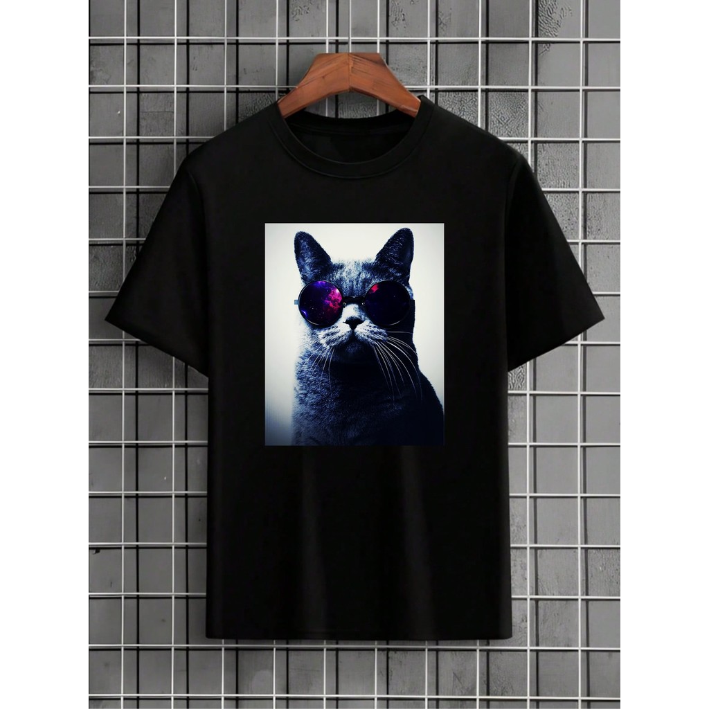 Camiseta Gato Style Street Casual  Unissex Masculino Feminino   Streetwear
