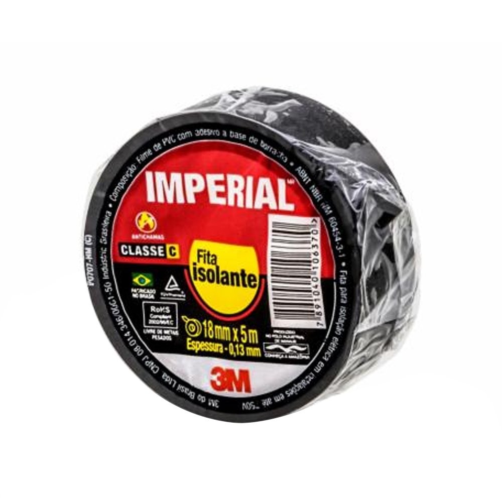 Fita Isolante 3M Imperial 18mmx5m - Embalagem com 10 Unidades — imagem 2 de 2