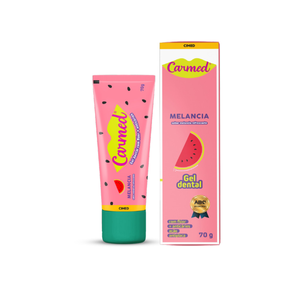 Gel Dental c fluor Carmed Melancia 70 gr em Oferta na Shopee