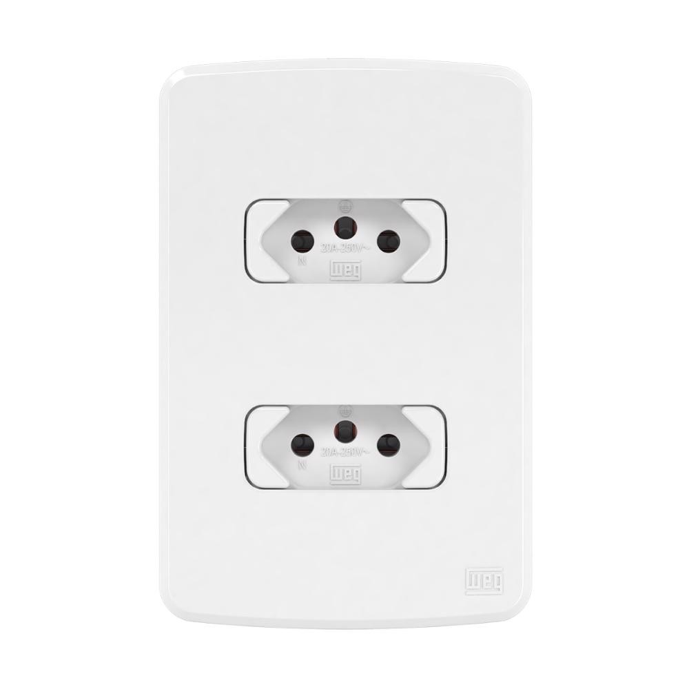 Conjunto Tomada Dupla 20a / 10a Composé Branco Weg