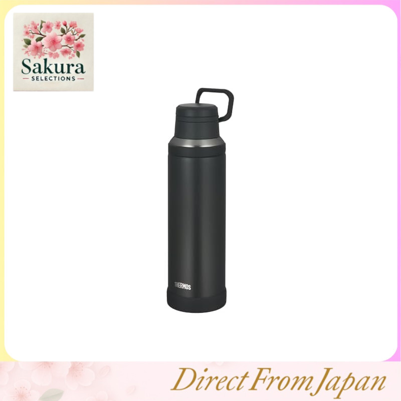 【With Handle, Insulation for Hot and Cold, Dishwasher Safe】 Thermos Vacuum Insulated Bottle, 1.5L, Charcoal, Convenient Carry Loop for Portability, Fluid Tech Structure for Smooth Drinking, JOY-1500 CHL.