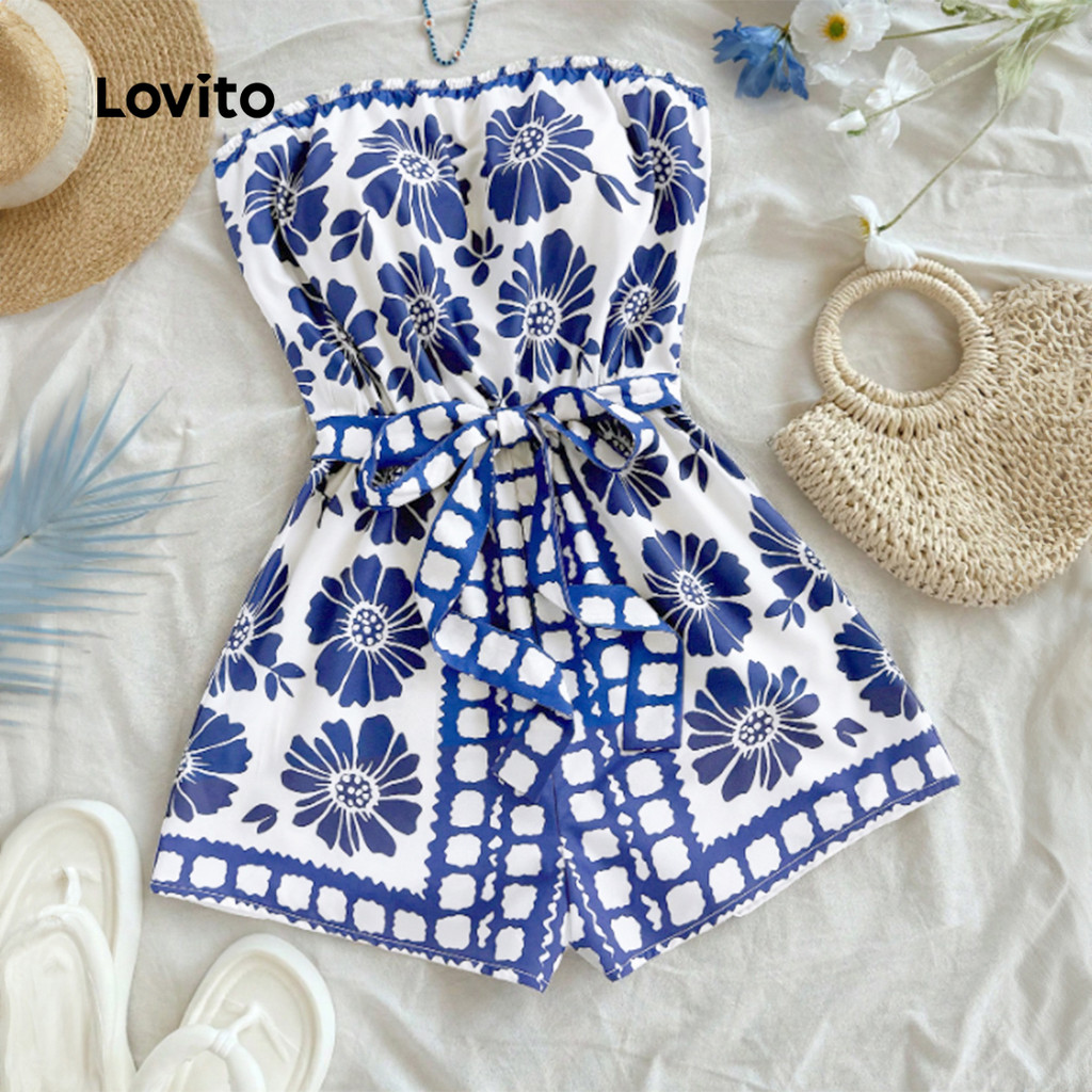 (Trendy) Lovito Macacão Boho Tribal Print Padrão Para Mulheres L133ED044 - Women Clothes