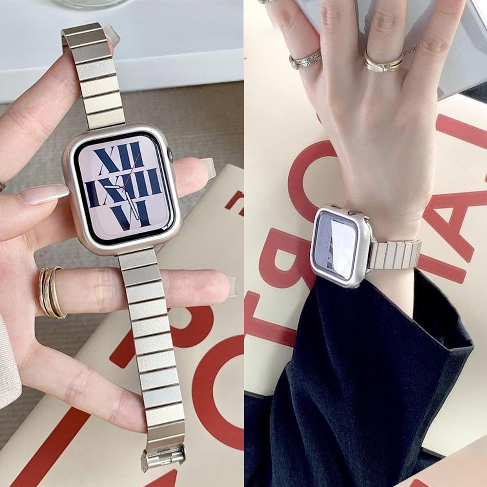Pulseira De Aço Inoxidável S11 S11 Para Apple Watch S11 band Ultra 2 49mm Série 10 46MM 42mm 44mm 45mm 41mm Metal Femini