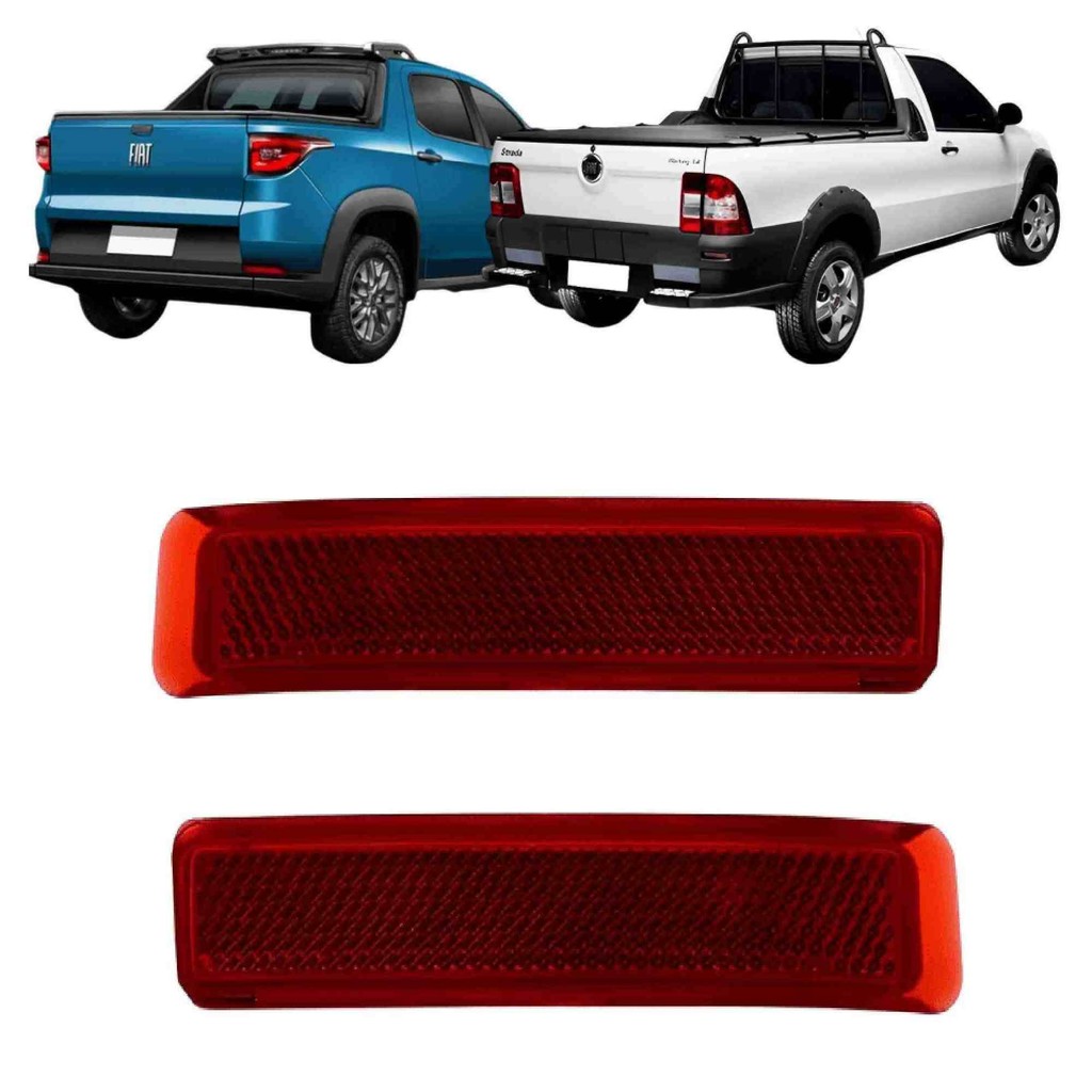 Par Lanterna Refletor Parachoque Traseiro Strada 2004 A 2013 em Oferta na Shopee