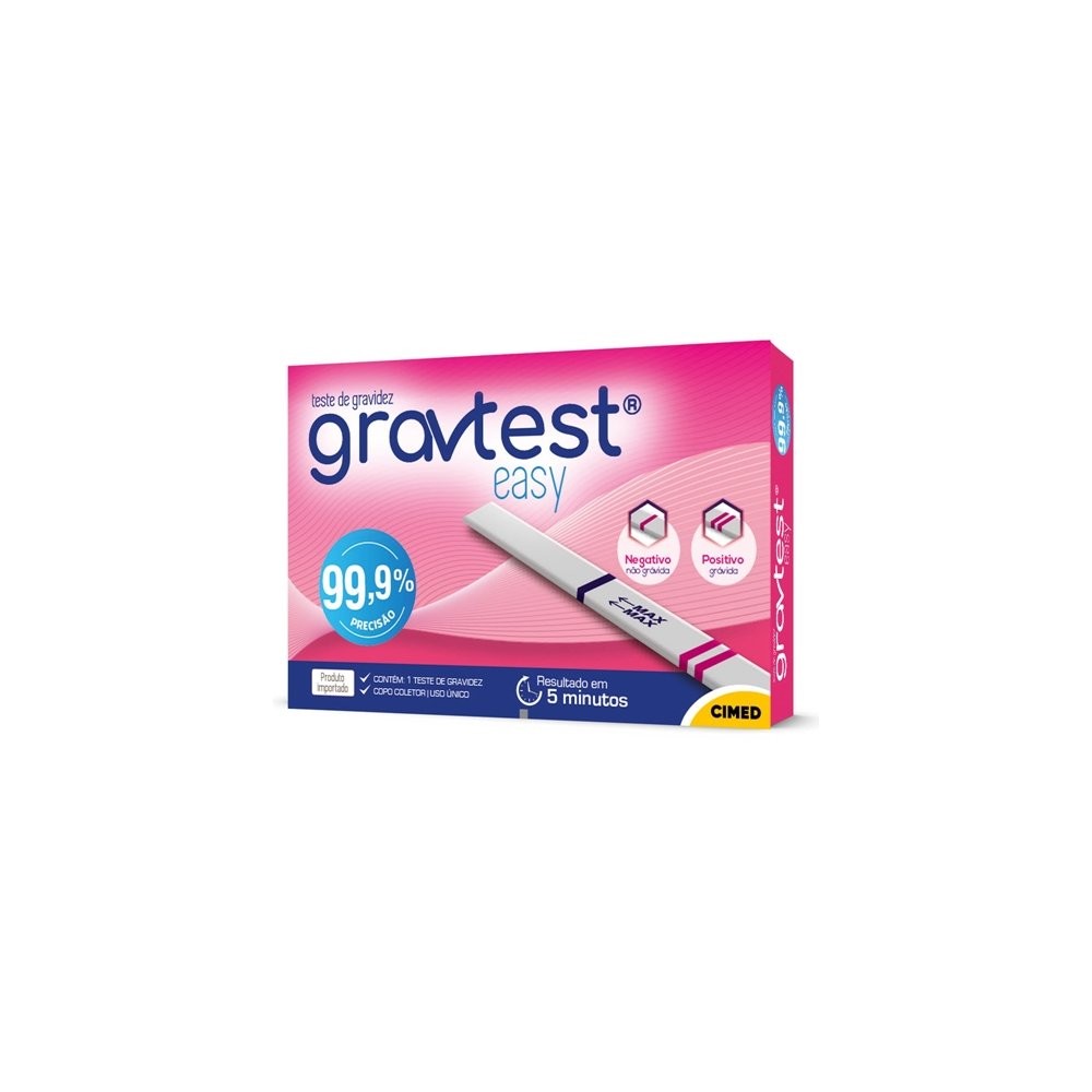 Teste de Gravidez Gravtest Easy Com Copo Coletor Cimed