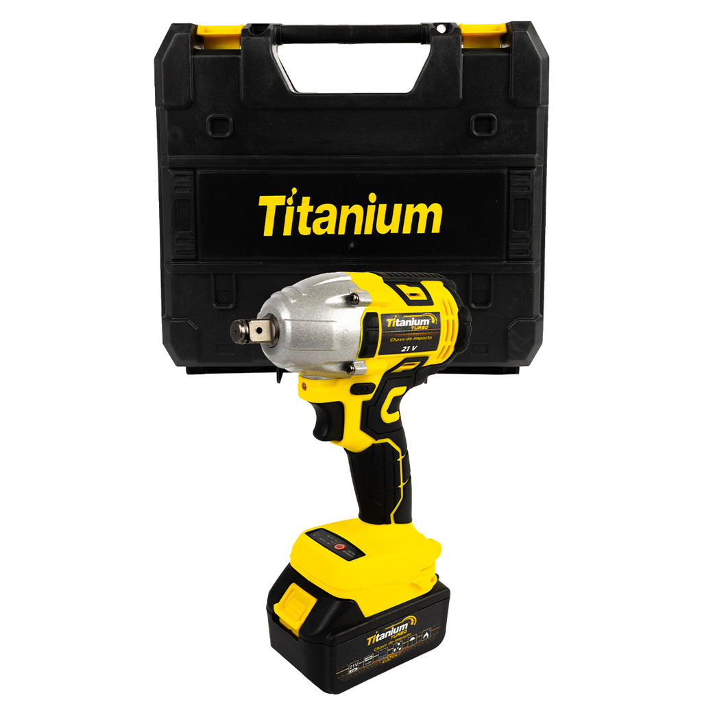 Chave De Impacto 21v Com 1 Bateria 15000mah Titanium em Oferta na Shopee