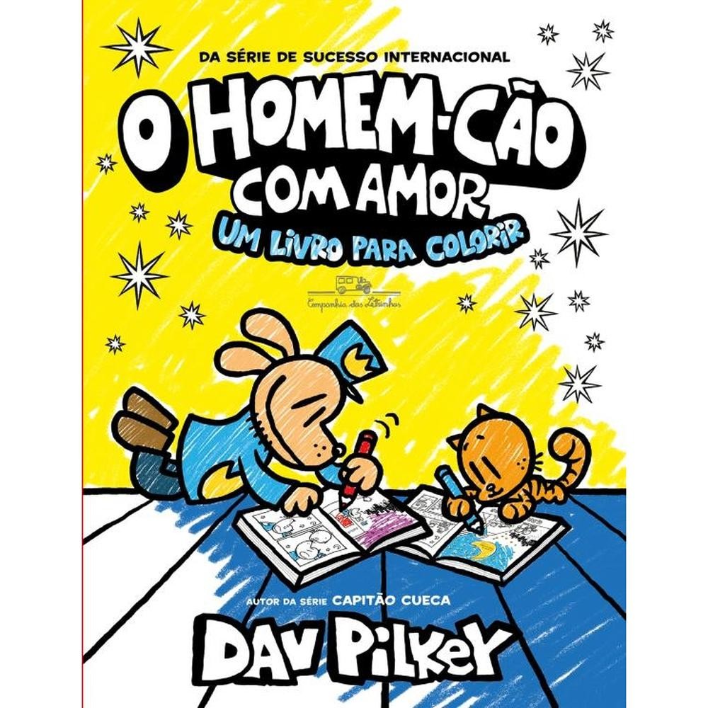 O Homem-Cão com amor: um livro para colorir em Oferta na Shopee