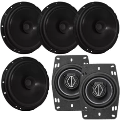 Kit 4 Alto Falantes Bomber 6 Pol + Par Alto Falante 4'' Top