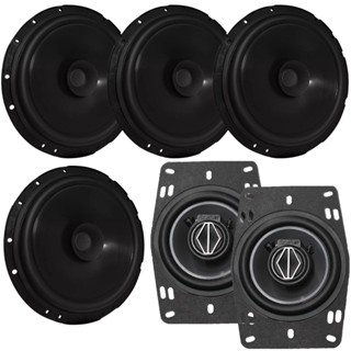 Kit 4 Alto Falantes Bomber 6 Pol + Par Alto Falante 4'' Top em Oferta na Shopee