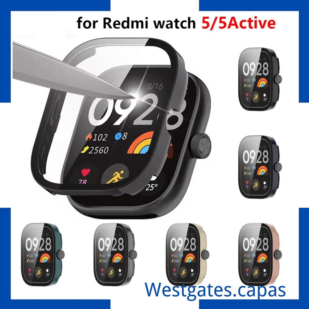 Capa para PC e Vidro para Xiaomi Redmi Watch 5, Proteção de Tela Active Lite, Filme Anti-Scratch, Capa Protetora Bumper em Oferta na Shopee