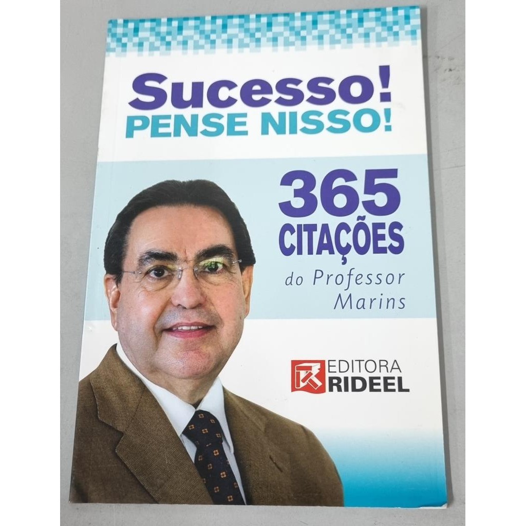 Livro: Sucesso! Pense Nisso! 365 Citações do Professor Marins + DVD Como fazer apresentações em público (Novo, Lacrado)