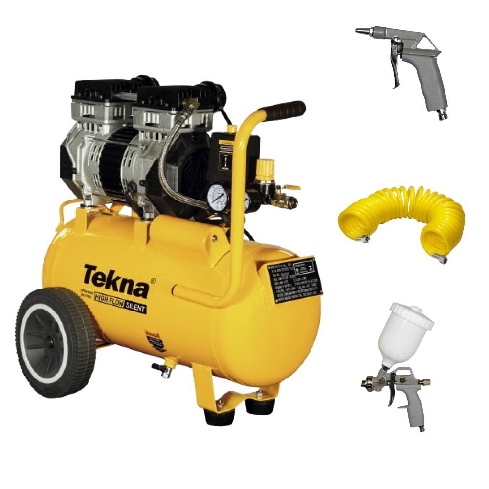 Compressor de Ar Motor 2,5HP 24 Litros CPSH9025 Com Kit Acessórios TEKNA - Home & Living