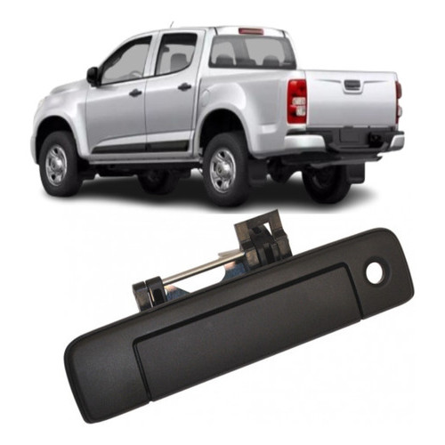 Maçaneta Tampa Traseira Preta Com Furo Sem Cilindro S10 2012 2013 2014 2015 Até 2016 em Oferta na Shopee