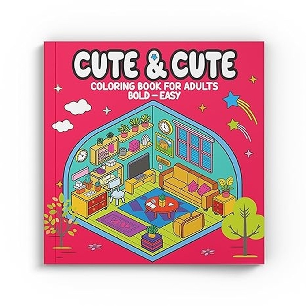 Coleção Cute & Cute Coloring Book for Adults - Kit com 2 Livros de Colorir