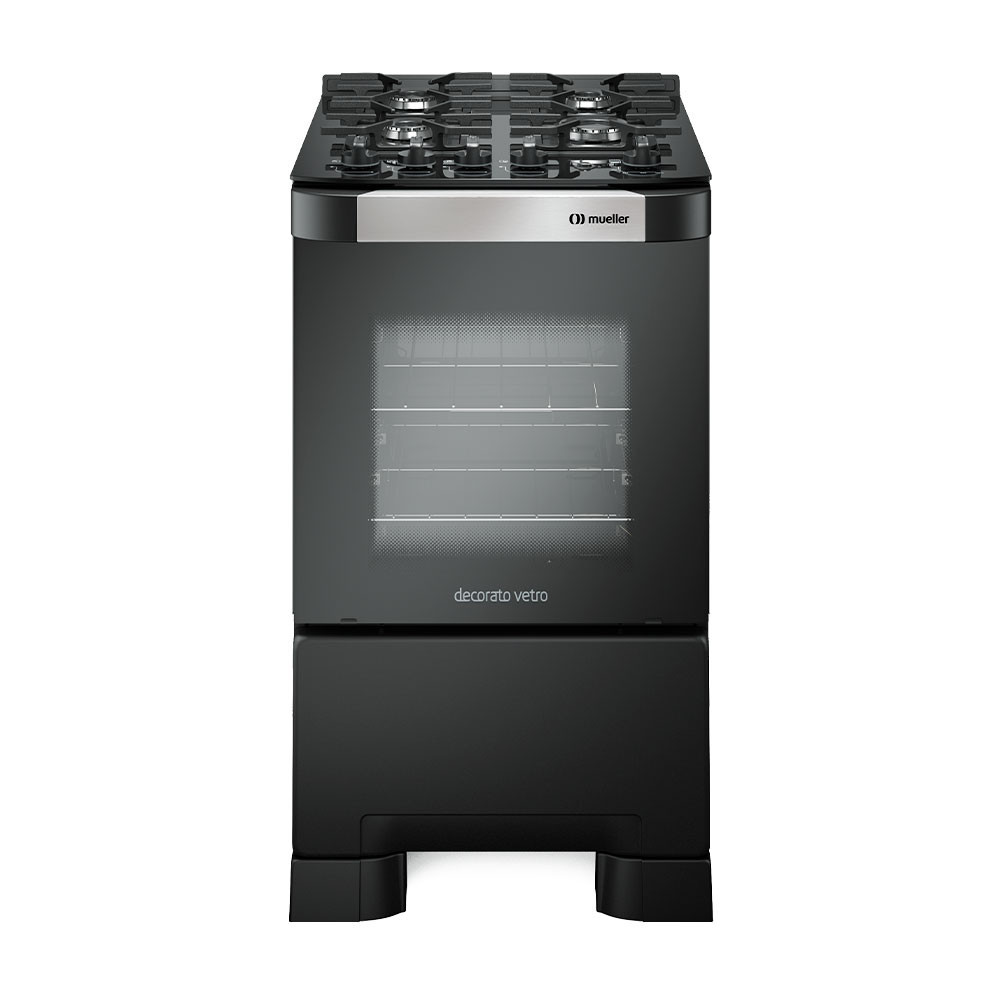 Fogão Decorato Vetro 4 Bocas com Mesa de Vidro Mueller - Home Appliances