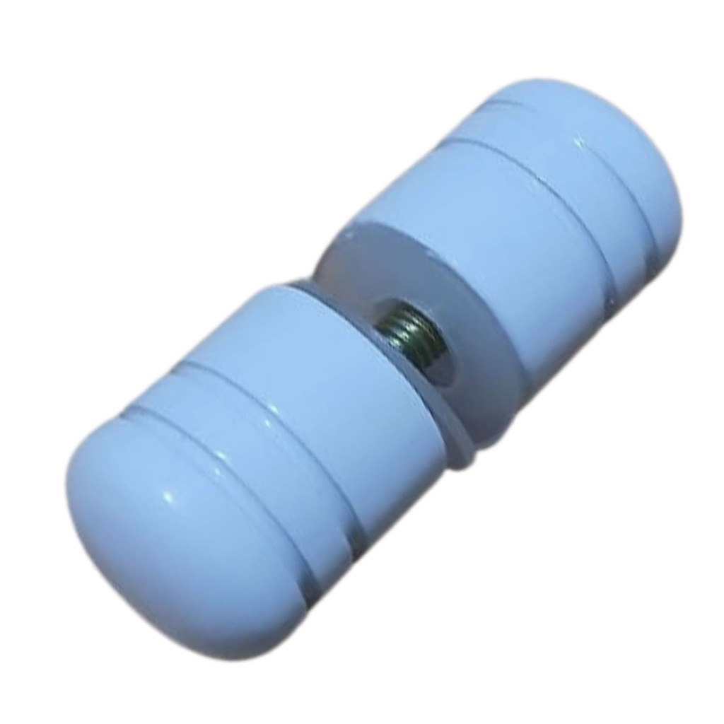 Puxador de box de vidro de banho alumínio branco estriado em Oferta na Shopee
