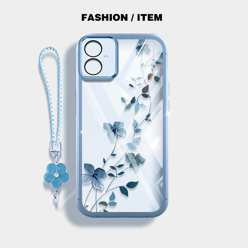 YBD INS Estilo Caso De Telefone Para Samsung Galaxy A07 A06 A03 A04 A05 A04E F04 M04 M13 F13 5G Transparente Nicho Flor 