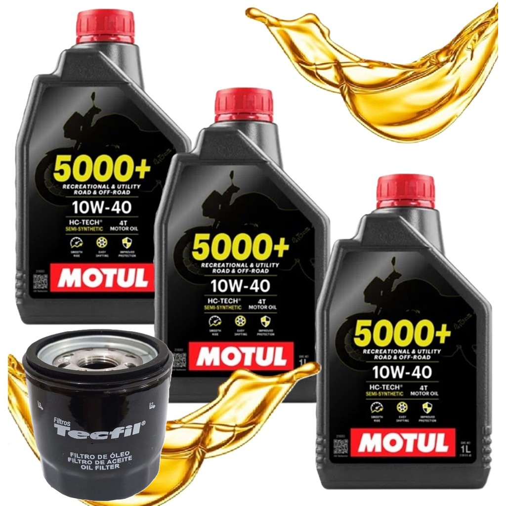 Troca de Óleo P/ Suzuki V-strom Bandit Gsx-r Srad Gladius Motul 10w40 + Filtro em Oferta na Shopee