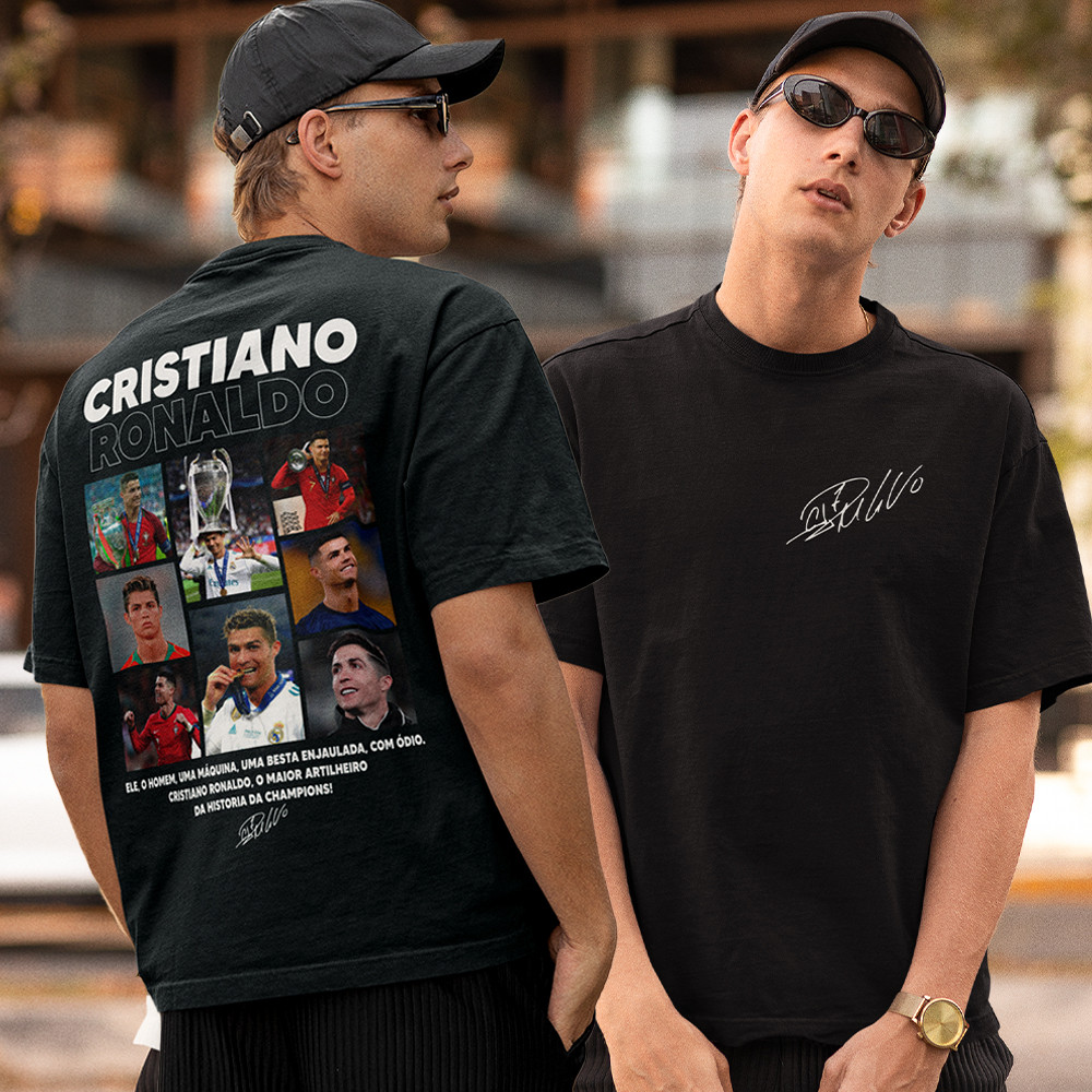 Camiseta Cristiano Ronaldo Cr7 Robozão Camisa Básica Personalizada Unissex Algodão