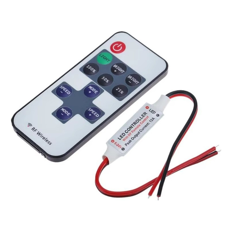 Controle Led 12v Wireless Strobo Olho De Gato, Barra Led