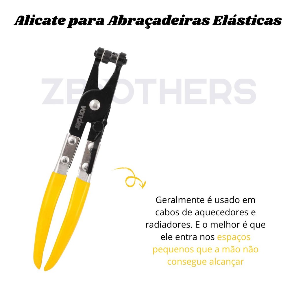 Kit 3 Alicates Automotivo Abraçadeira Radial + Abraçadeiras Elásticas + Filtro De Combustível Vonder · foto 2